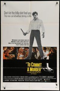 5h900 TO COMMIT A MURDER 1sh '70 Louis Jourdan can kill without stirring a ruffle, Senta Berger!