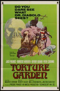 5h907 TORTURE GARDEN 1sh '67 written by Psycho Robert Bloch, do you dare see what Dr. Diabolo sees?