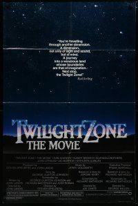 5h921 TWILIGHT ZONE 1sh '83 Joe Dante, Steven Spielberg, John Landis, from Rod Serling TV series!