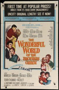 5h984 WONDERFUL WORLD OF THE BROTHERS GRIMM 1sh '62 Harvey, Bloom, Boehm, George Pal fairy tales!