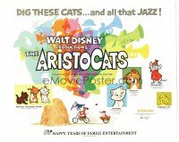 5j037 ARISTOCATS TC R73 Walt Disney feline jazz musical cartoon, great images!