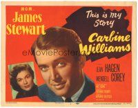 5j059 CARBINE WILLIAMS TC '52 James Stewart builds gun in prison, Jean Hagen, Wendell Corey