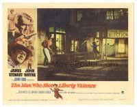 5j012 MAN WHO SHOT LIBERTY VALANCE LC #4 '62 James Stewart & Lee Marvin in the climactic gunfight!
