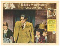 5j003 TO KILL A MOCKINGBIRD LC #1 '63 close up of worried Gregory Peck with Jem, Scout, and Dill!