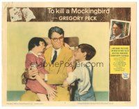 5j001 TO KILL A MOCKINGBIRD LC #2 '63 best close up of Gregory Peck as Atticus with Jem & Scout!