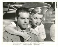 5k113 13 HOURS BY AIR 8x10.25 still '36 best close up of Fred MacMurray & sexy Joan Bennett!