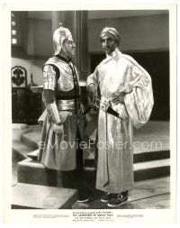 5k129 ADVENTURES OF MARCO POLO 8x10.25 still '37 great image of Basil Rathbone wearing turban!