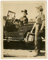 5k171 BAD DAY AT BLACK ROCK 8x10.25 still '55 Spencer Tracy in jeep looks at Anne Fracis w/bucket