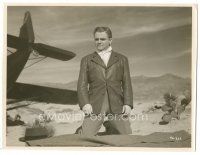 5k212 BRIDE CAME C.O.D. 8x10 key book still '41 close up of pilot James Cagney kneeling in desert!