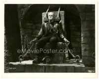 5k214 BRIDE OF FRANKENSTEIN 8.25x10 still R60s Boris Karloff as the monster chained to chair!
