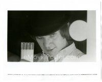 5k268 CLOCKWORK ORANGE deluxe 8x10 still '72 best c/u of Malcolm McDowell with glass of milk!