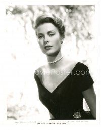 5k429 GRACE KELLY 8x10.25 still '55 portrait of the beautiful star w/ pearls from To Catch a Thief!