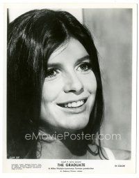 5k431 GRADUATE 8x10.25 still '68 super close smiling portrait of pretty Katharine Ross!