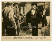 5k442 GUNFIGHT AT THE O.K. CORRAL 8x10 still '57 Kirk Douglas shows everyone he's unarmed
