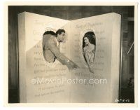 5k465 HIGH SOCIETY BLUES candid 8x10.25 still '30 Janet Gaynor & Charles Farrell in giant book!
