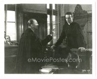 5k489 I CONFESS 8.25x10 still '53 Hitchcock, Aherne questions Montgomery Clift on witness stand!
