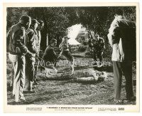 5k494 I MARRIED A MONSTER FROM OUTER SPACE 8.25x10 still '58 hunters & dog over fallen monster!