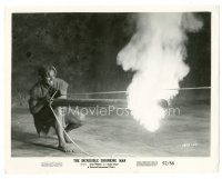 5k505 INCREDIBLE SHRINKING MAN 8x10.25 still '57 c/u of tiny man with giant flaming match & rope!