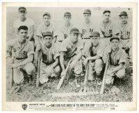 5k519 JAMES DEAN STORY 8.25x10 still '57 cool portrait of his childhood baseball team!