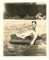 5k535 JOE PENNER deluxe 8.25x10 still '35 candid relaxing in his pool about to film Collegiate!
