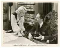 5k576 LAWYER MAN 8x10.25 still '33 close up of William Powell staring at Joan Blondell!