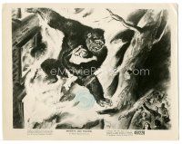 5k647 MIGHTY JOE YOUNG 8x10.25 still '49 first Ray Harryhausen, Widhoff art of ape rescuing girl!