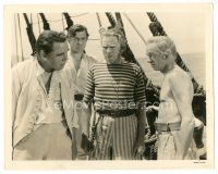 5k666 MUTINY ON THE BOUNTY 8x10.25 still '35 Clark Gable stands behind Charles Laughton & sailors!
