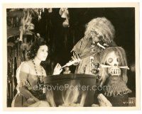 5k788 SEA BAT 8x10.25 still '30 great image of Raquel Torres by spooky witch doctor & skull!