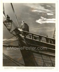5k789 SEA HAWK 8.25x10 still '40 great image of Errol Flynn on bow of ship deep in thought!