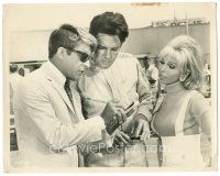 5k822 SPEEDWAY 8x10.25 still '68 race car driver Elvis Presley, sexy Nancy Sinatra & Bill Bixby!