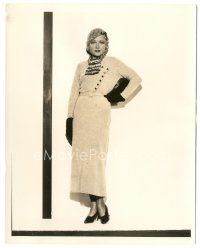 5k988 WYNNE GIBSON 8.25x10 still '30s full-length posed portrait wearing cool outfit with hat!