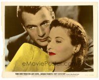 5k061 MEET JOHN DOE color-glos 8x10 still '41 romantic close up of Gary Cooper & Barbara Stanwyck!