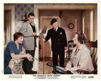 5k106 TROUBLE WITH HARRY color 8x10 still '55 Hitchcock, Gwenn w/shovel, Forsythe, Shirley MacLaine