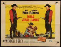 5m012 ALIAS JESSE JAMES style A 1/2sh '59 wacky outlaw Bob Hope & sexy Rhonda Fleming!