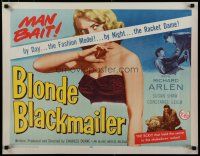 5m034 BLONDE BLACKMAILER 1/2sh '58 bad girl Susan Shaw's body was the secret to the shakedown!