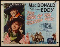 5m101 GIRL OF THE GOLDEN WEST 1/2sh R62 Jeanette MacDonald & Nelson Eddy in cowboy hats!