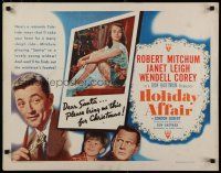 5m122 HOLIDAY AFFAIR style B 1/2sh '49 sexy Janet Leigh is what Robert Mitchum wants for Christmas!