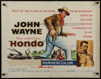 5m123 HONDO 1/2sh '53 3-D John Wayne was a stranger to all but the surly dog at his side!