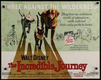 5m138 INCREDIBLE JOURNEY 1/2sh '63 Disney, art of Bull Terrier, Siamese cat & Labrador Retriever!