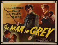 5m187 MAN IN GREY 1/2sh '43 menacing art of James Mason, Margaret Lockwood & Stewart Granger!