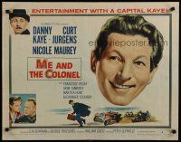 5m200 ME & THE COLONEL style B 1/2sh '58 Danny Kaye in a dual role, Curt Jurgens, Nicole Maurey