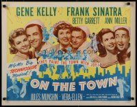 5m244 ON THE TOWN 1/2sh R62 Gene Kelly, Frank Sinatra, sexy Ann Miller, Betty Garrett