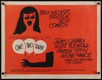 5m248 ONE, TWO, THREE 1/2sh '62 Billy Wilder, James Cagney, Saul Bass art of girl w/balloons!