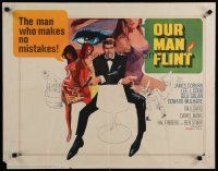 5m252 OUR MAN FLINT 1/2sh '66 Bob Peak art of James Coburn, sexy James Bond spy spoof!