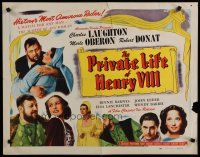 5m281 PRIVATE LIFE OF HENRY VIII 1/2sh R43 art of Charles Laughton, directed by Alexander Korda!