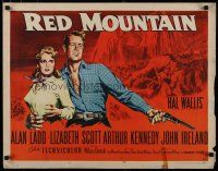 5m298 RED MOUNTAIN style B 1/2sh '52 artwork of Alan Ladd w/gun & pretty Lizabeth Scott!