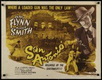5m318 SAN ANTONIO 1/2sh R56 Errol Flynn, Texas hellhole where a loaded gun was the only law!