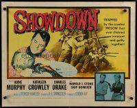 5m331 SHOWDOWN 1/2sh '63 Audie Murphy & enemies chained together + Kathleen Crowley w/gun!