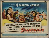 5m345 SPARTACUS awards 1/2sh '61 classic Stanley Kubrick & Kirk Douglas epic, cool gladiator art!