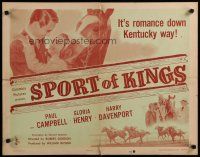 5m348 SPORT OF KINGS style B 1/2sh '47 Paul Campbell, Gloria Henry, horse racing romance!